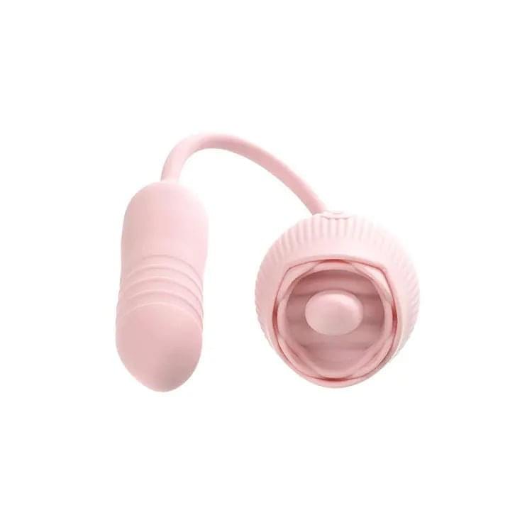 Adam & Eve THRUST & TICKLE Rose Vibrator -  USB Rechargeable Flickering Rose Stimulator with Thrusting Bullet Adam & Eve Discreet Intimate Essentials.