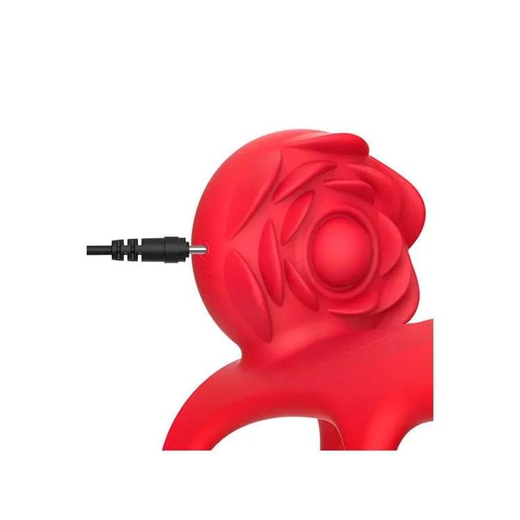 Adam & Eve VIBRATING ROSE COUPLES CAGE -  USB Rechargeable Vibrating Penis Cage with Wireless Remote Adam & Eve Discreet Intimate Essentials.