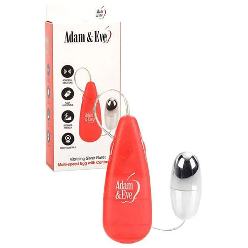 Adam & Eve VIBRATING SILVER BULLET - Silver Vibrating Bullet with Remote Control Adam & Eve Discreet Intimate Essentials.