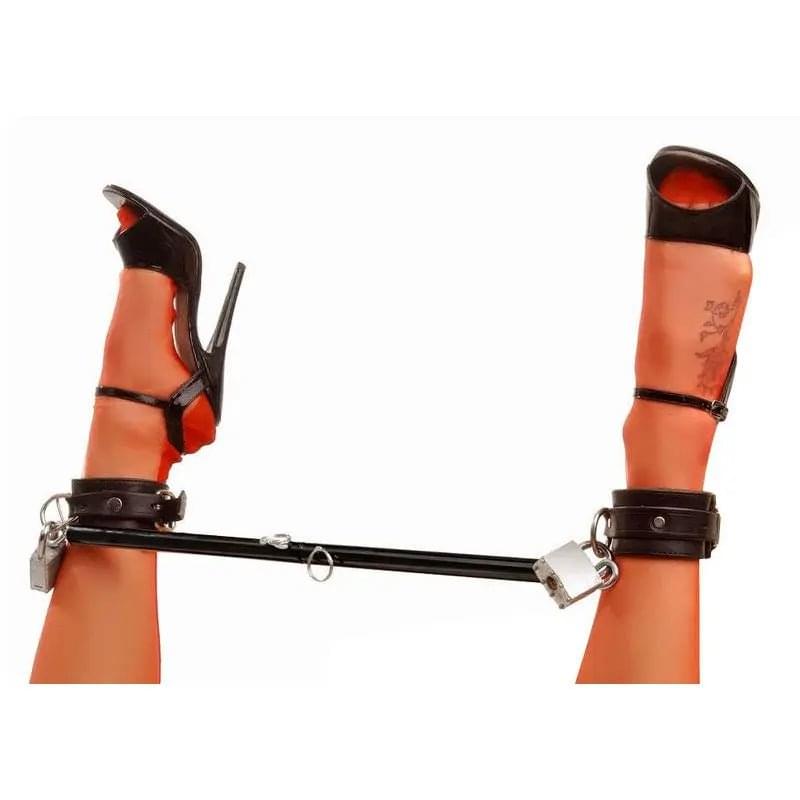 Adjustable Steel Spreader Bar Black Master Series Discreet Intimate Essentials.