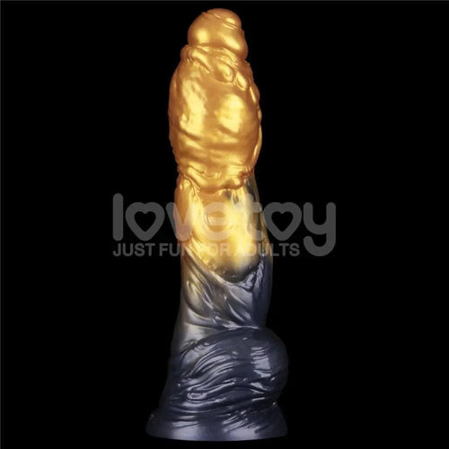 Aerosx 10 Inch Dual Density Inflatable Dildo - Gold/Blue 33 cm Inflatable Fantasy Dildo Lovetoy Discreet Intimate Essentials.