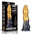 Aerosx 10 Inch Dual Density Inflatable Dildo - Gold/Blue 33 cm Inflatable Fantasy Dildo Lovetoy Discreet Intimate Essentials.