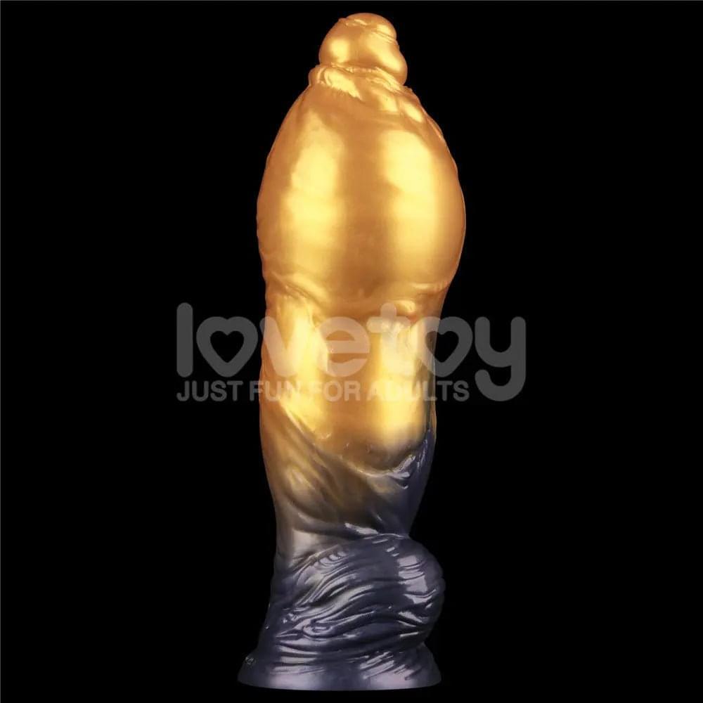 Aerosx 10 Inch Dual Density Inflatable Dildo - Gold/Blue 33 cm Inflatable Fantasy Dildo Lovetoy Discreet Intimate Essentials.