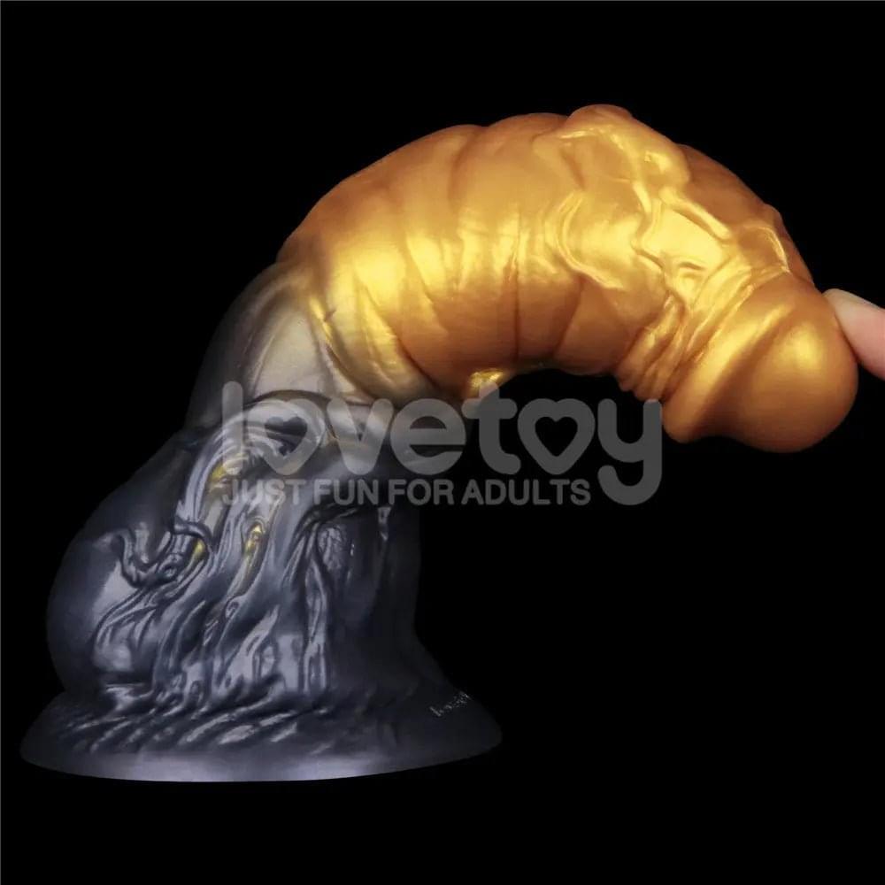 Aerosx 7.5 Inch Dual Density Inflatable Dildo - Gold/Blue 24 cm Inflatable Fantasy Dildo Lovetoy Discreet Intimate Essentials.