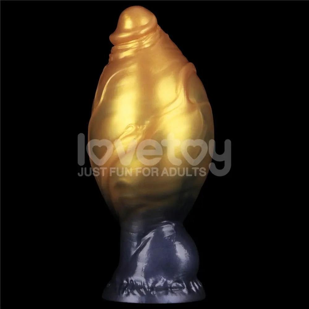 Aerosx 7.5 Inch Dual Density Inflatable Dildo - Gold/Blue 24 cm Inflatable Fantasy Dildo Lovetoy Discreet Intimate Essentials.