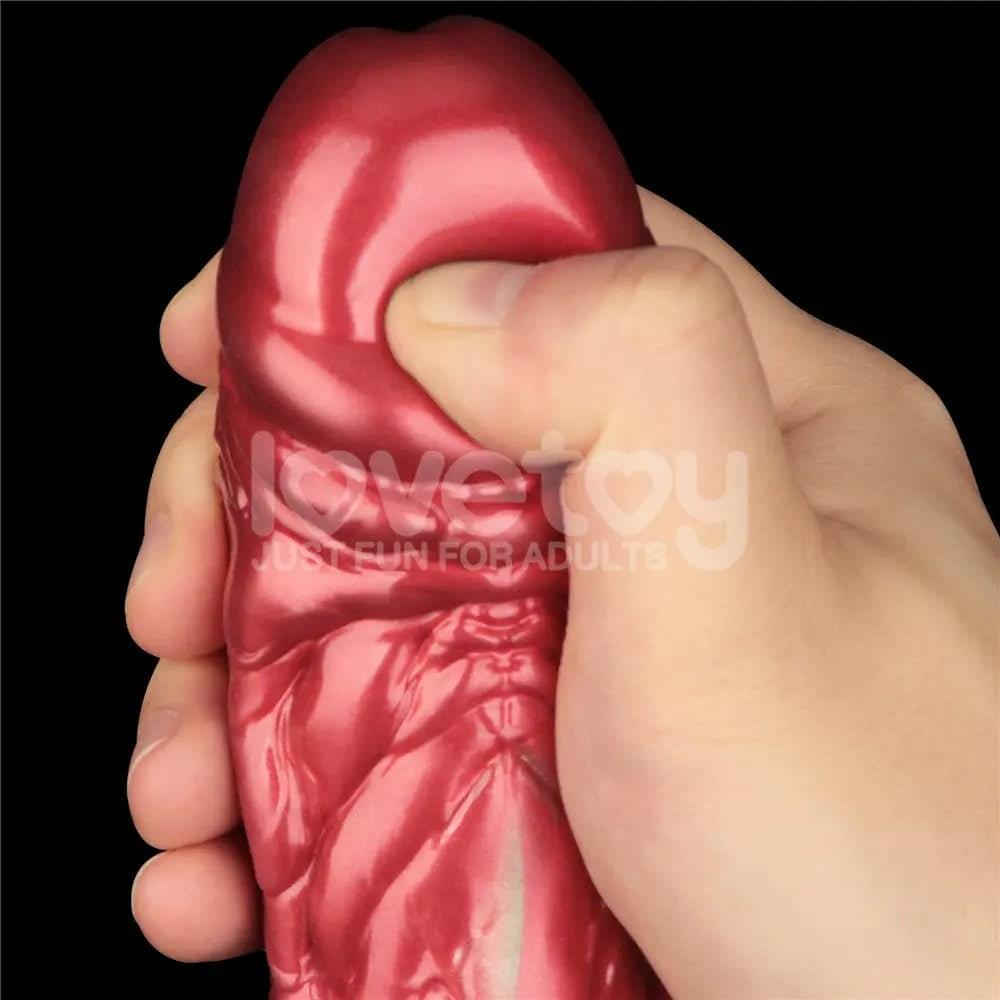 Aerosx 8 Inch Dual Density Inflatable Dildo - Red/Green 28 cm Inflatable Fantasy Dildo Lovetoy Discreet Intimate Essentials.