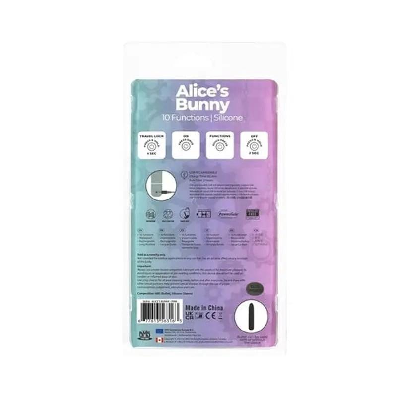 Alices Bunny Rechargeable Bullet w Rabbit Sleeve Pink PowerBullet Discreet Intimate Essentials.