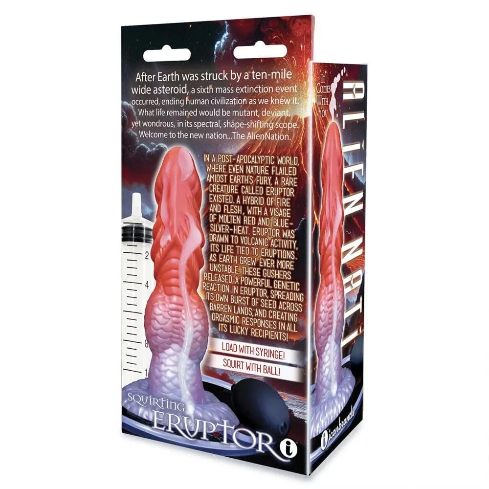 Alien Nation - Eruptor -  22.9 cm Squirting Fantasy Dildo Icon Brands Discreet Intimate Essentials.