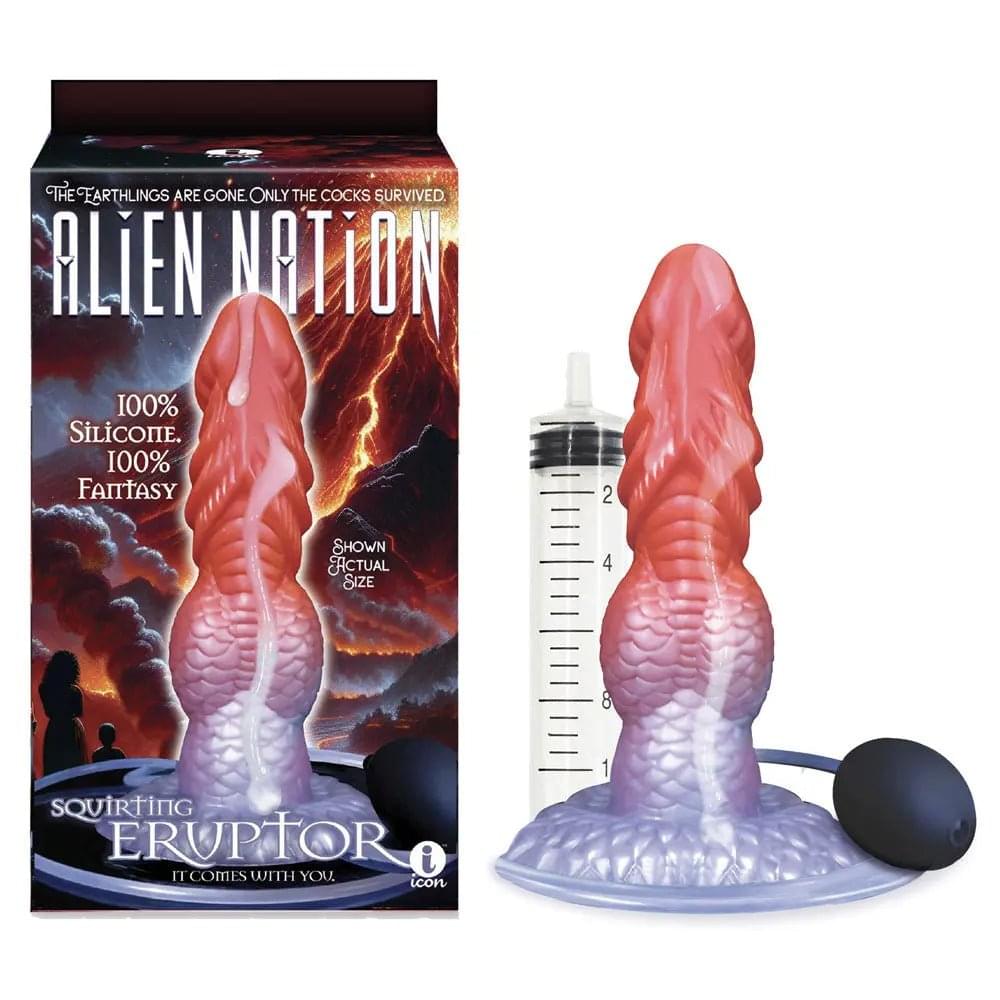 Alien Nation - Eruptor -  22.9 cm Squirting Fantasy Dildo Icon Brands Discreet Intimate Essentials.