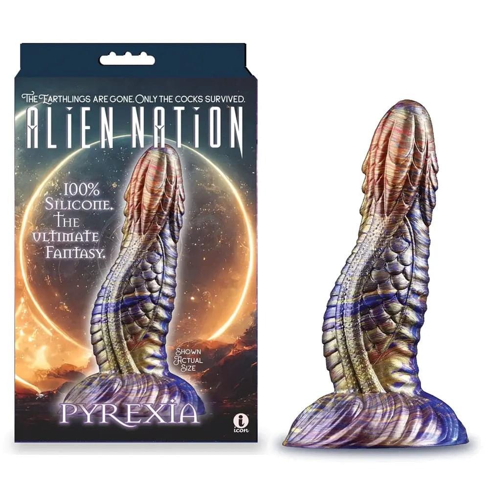 Alien Nation - Pyrexia - Metallic  17.8 cm Fantasy Dong Icon Brands Discreet Intimate Essentials.