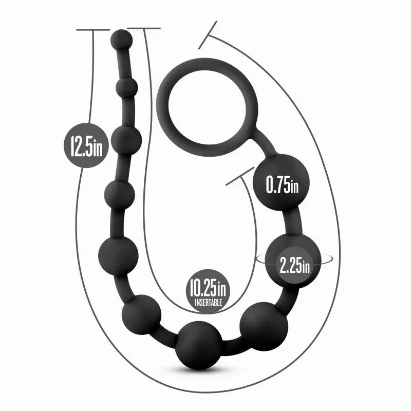 Shop affordable quality Anal Adventures Platinum 10 Anal Beads - 31.7 cm Anal Beads - Discreet Intimate Essentials - ANAL TOYS - Blush Novelties