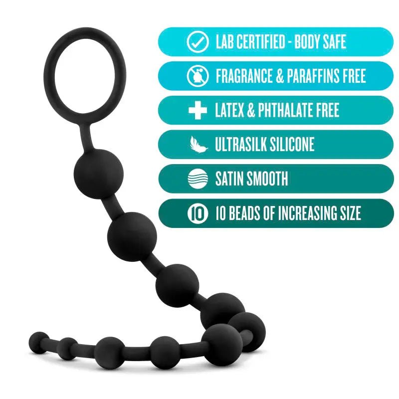 Shop affordable quality Anal Adventures Platinum 10 Anal Beads - 31.7 cm Anal Beads - Discreet Intimate Essentials - ANAL TOYS - Blush Novelties