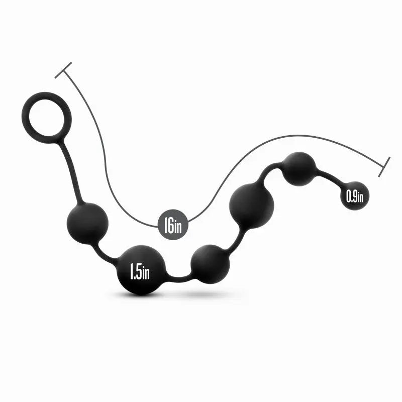 Shop affordable quality Anal Adventures Platinum Silicone Large Anal Beads - 40 cm Large Anal Beads - Discreet Intimate Essentials - ANAL TOYS - Blush Novelties