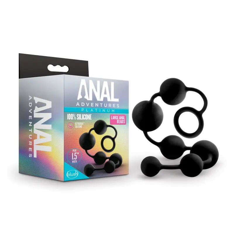 Shop affordable quality Anal Adventures Platinum Silicone Large Anal Beads - 40 cm Large Anal Beads - Discreet Intimate Essentials - ANAL TOYS - Blush Novelties