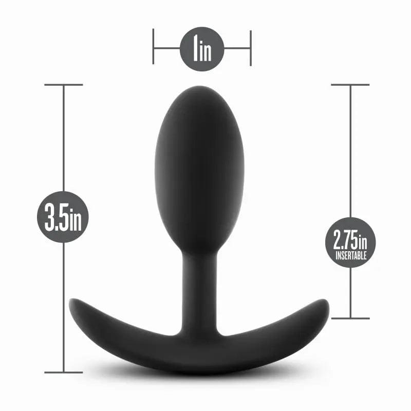 Anal Adventures Platinum Vibra Slim Plug -  8.9 cm Small Butt Plug with Internal Ball Blush Novelties Discreet Intimate Essentials.