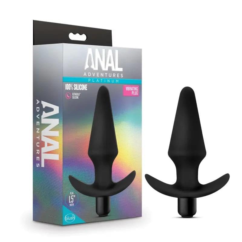 Anal Adventures Platinum Vibrating Plug -  12.7 cm (5'') Vibrating Butt Plug Blush Novelties Discreet Intimate Essentials.