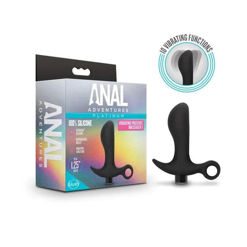 Anal Adventures Platinum Vibrating Prostate Massager 01 -  10.8 cm USB Rechargeable Prostate Massager Blush Novelties Discreet Intimate Essentials.