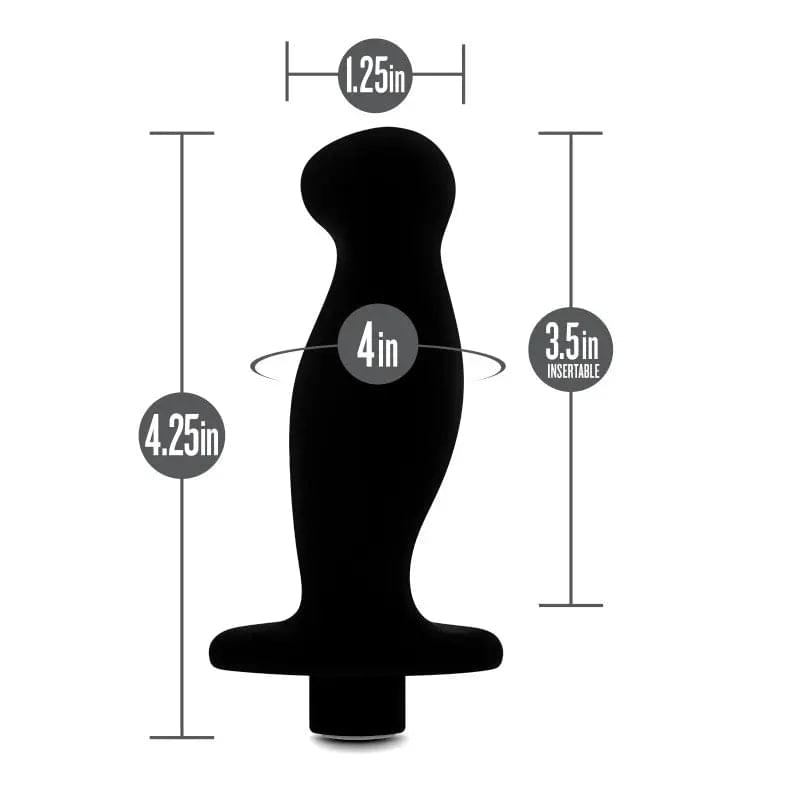 Anal Adventures Platinum Vibrating Prostate Massager 02 -  10.8 cm USB Rechargeable Prostate Massager Blush Novelties Discreet Intimate Essentials.