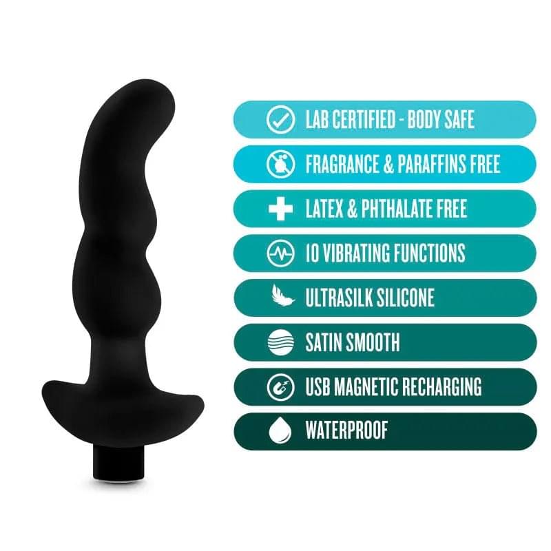 Anal Adventures Platinum Vibrating Prostate Massager 03 -  USB Rechargeable 15.2 cm Prostate Massager Blush Novelties Discreet Intimate Essentials.