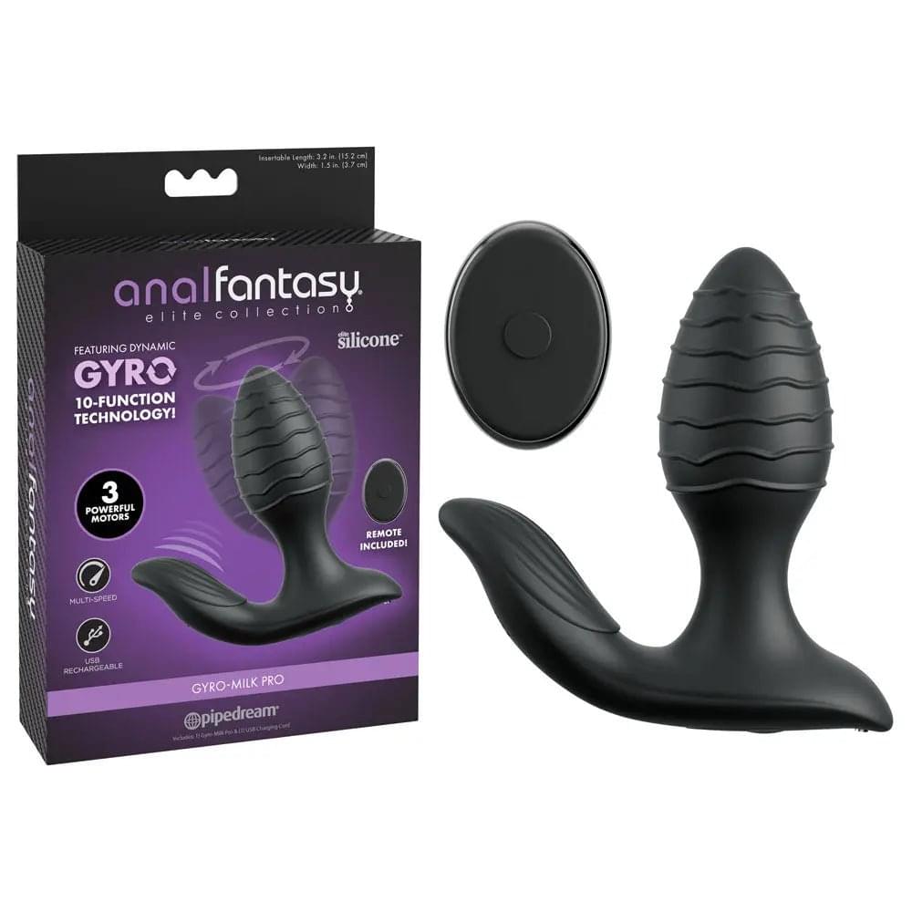 Anal Fantasy Elite Gyro-Milk Pro -  -  USB Rechargeable Gyrating Butt Plug Pipedream Discreet Intimate Essentials.