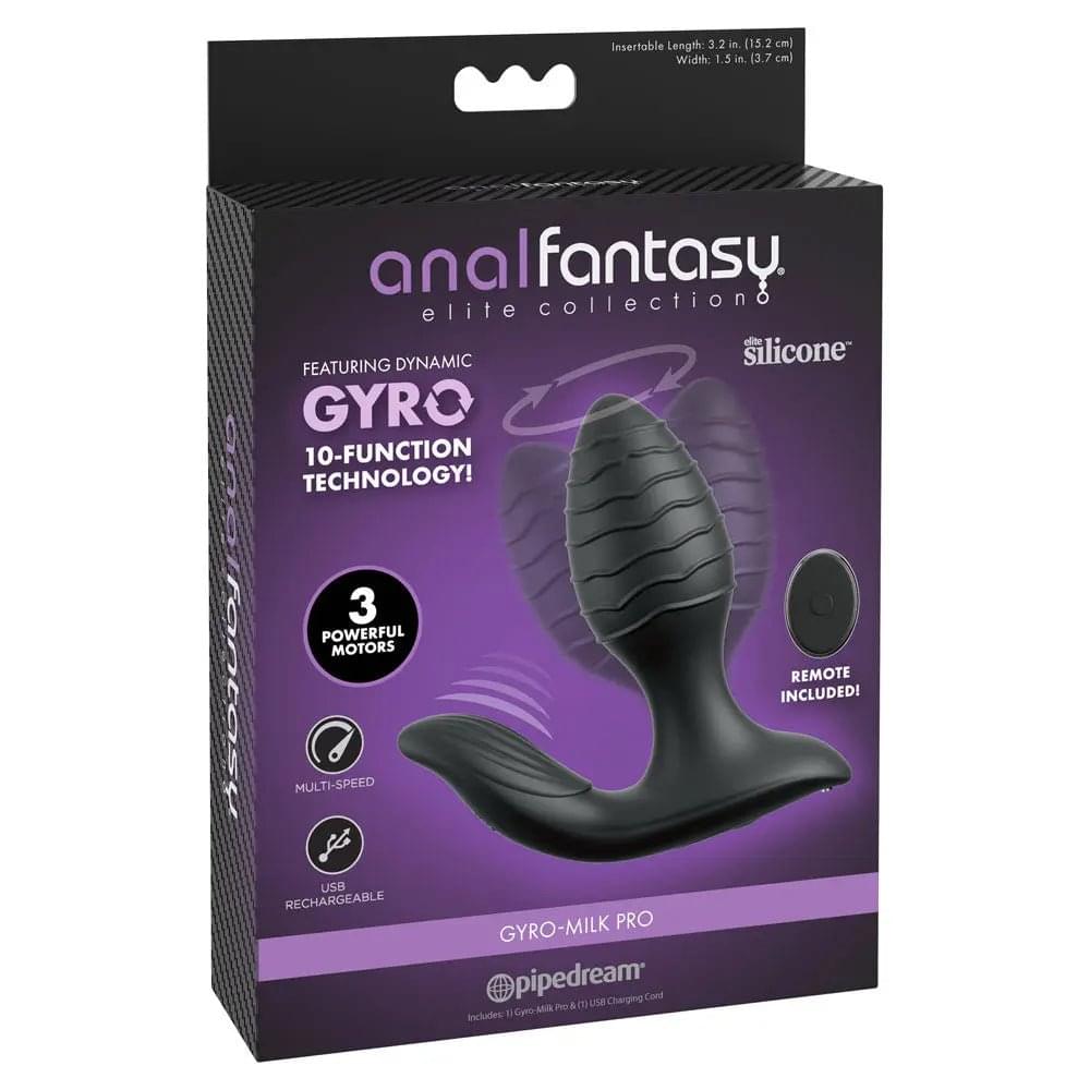 Anal Fantasy Elite Gyro-Milk Pro -  -  USB Rechargeable Gyrating Butt Plug Pipedream Discreet Intimate Essentials.