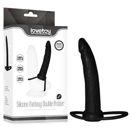 Anal Indulgence Collection Silicone Fantasy Double Prober -  15.2 cm (6'') Anal Dong & Cock Ring Lovetoy Discreet Intimate Essentials.