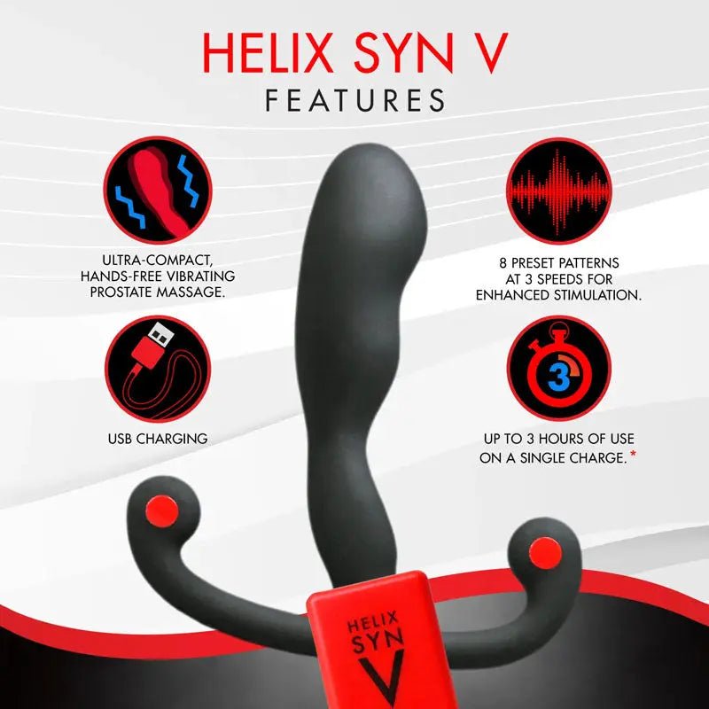 Shop affordable quality Aneros Helix Syn V - USB Rechargeable Vibrating Prostate Massager - Discreet Intimate Essentials - ANAL TOYS - Aneros