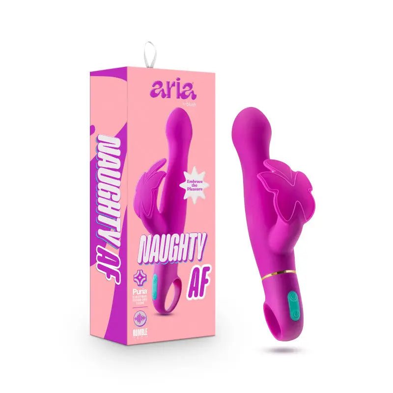 Shop affordable quality Aria Naughty AF - Plum 18.4 cm Butterfly Vibrator - Discreet Intimate Essentials - VIBRATORS - Blush Novelties