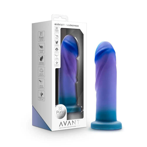 Avant - Midnight Rendezvous - Ocean  19 cm Dildo Blush Novelties Discreet Intimate Essentials.