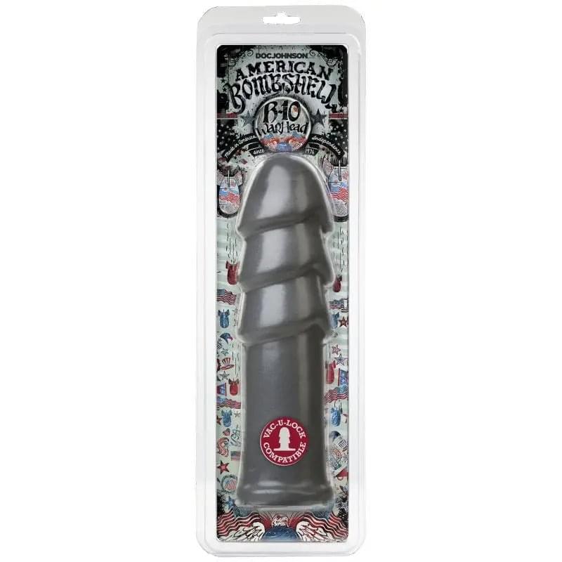 B-10 Warhead 10in Anal Dildo Gun Metal American Bombshell Discreet Intimate Essentials.