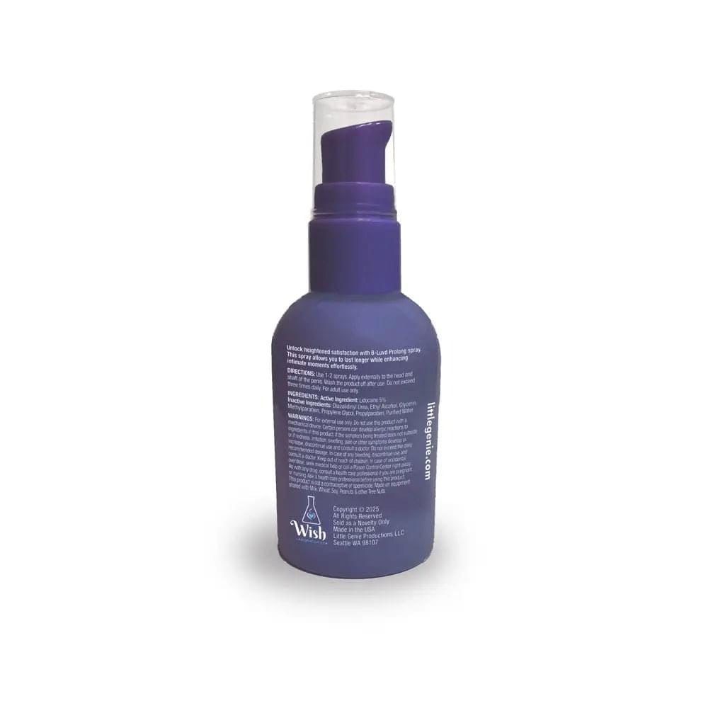 B-LUVD Prolong Spray - Male Desensitising Spray - 59 ml Bottle Little Genie Discreet Intimate Essentials.