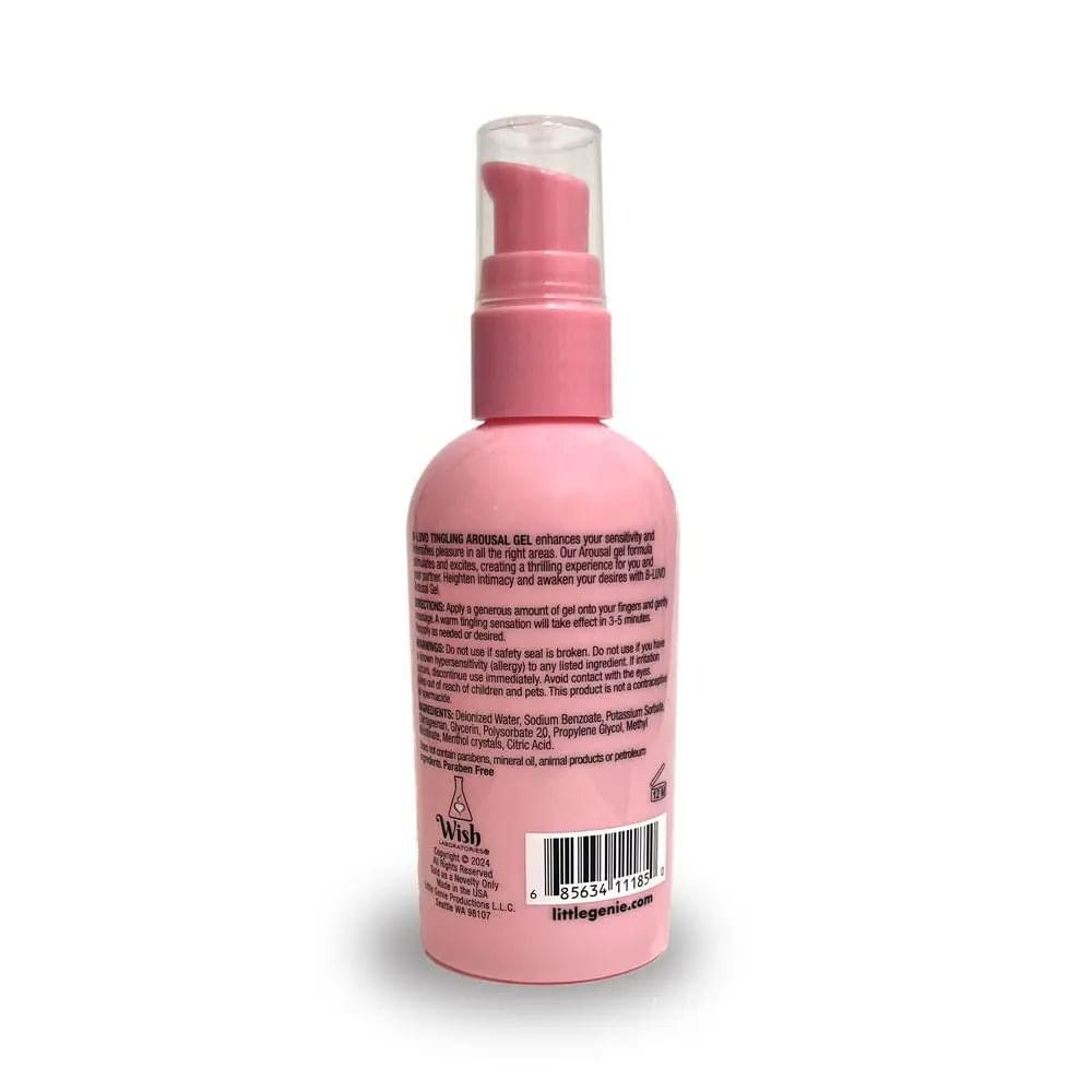 B-LUVD Tingling Arousal Gel - Water Based Unisex Arousal Gel Lubricant - 118 ml Bottle Little Genie Discreet Intimate Essentials.
