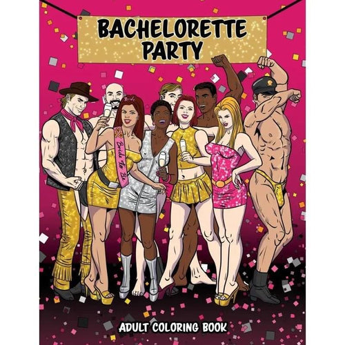 Bachelorette Party Colouring Book Wood Rocket Discreet Intimate Essentials.