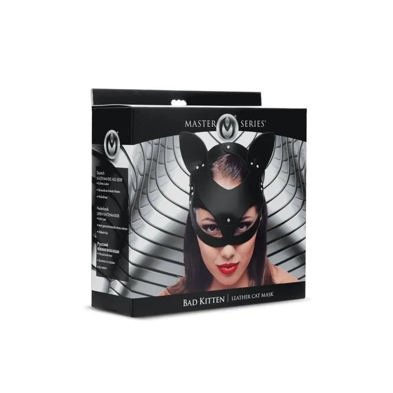 Bad Kitten Leather Cat Mask Master Series Discreet Intimate Essentials.