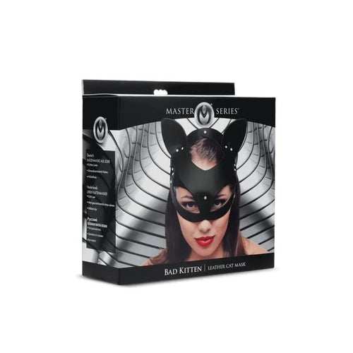 Bad Kitten Leather Cat Mask Master Series Discreet Intimate Essentials.