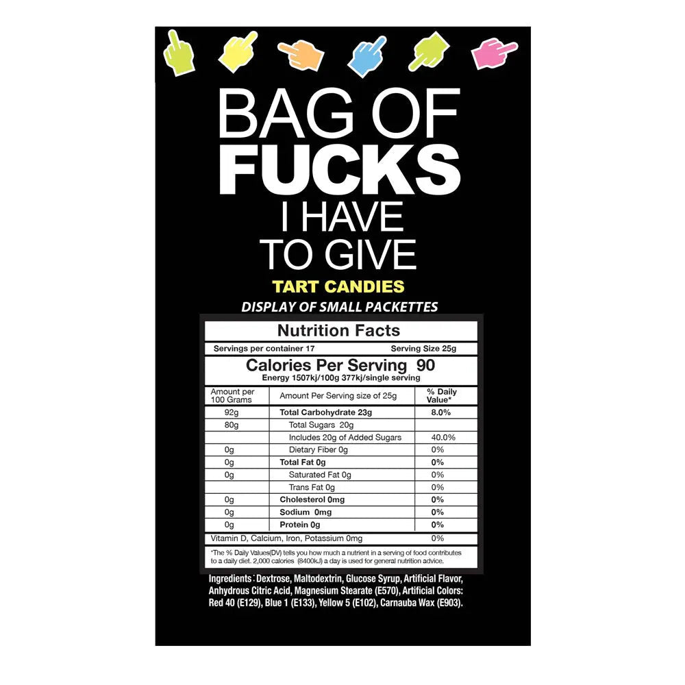 Shop affordable quality Bag Of Fucks I Have To Give - Display - Fruit Flavoured Lollies - Counter Display of 100 Mini Packs - Discreet Intimate Essentials - NOVELTIES - Little Genie
