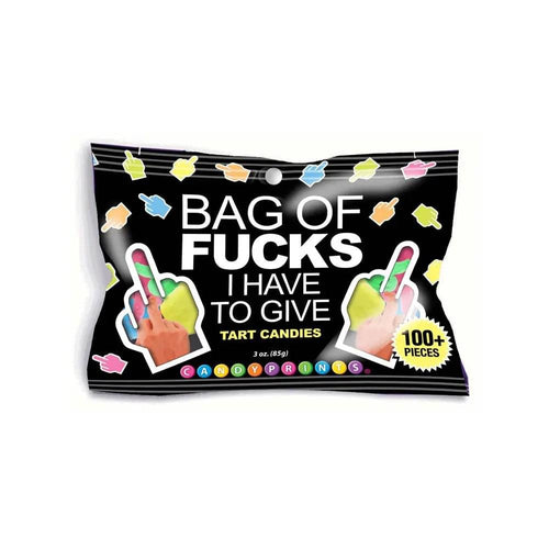 Bag Of Fucks I Have To Give - Fruit Flavoured Lollies - 85 gram Bag Little Genie Discreet Intimate Essentials.