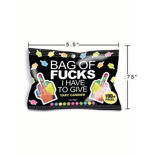 Bag Of Fucks I Have To Give - Fruit Flavoured Lollies - 85 gram Bag Little Genie Discreet Intimate Essentials.