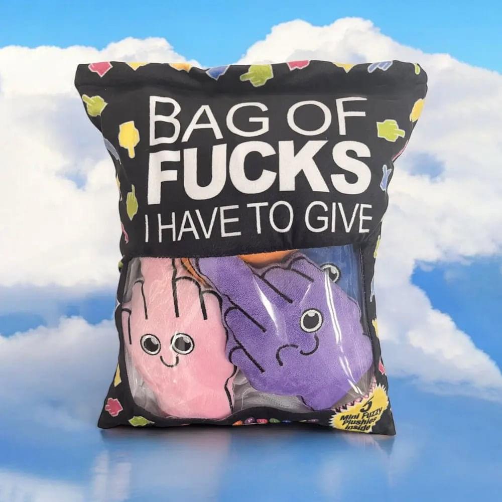 Bag Of Fucks I Have To Give - Mini Fuzzy FU Plushy Pillows - Set of 5 Little Genie Discreet Intimate Essentials.