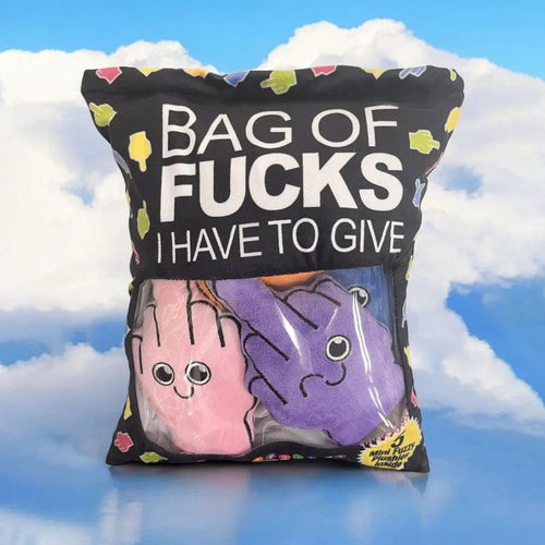 Bag Of Fucks I Have To Give - Mini Fuzzy FU Plushy Pillows - Set of 5 Little Genie Discreet Intimate Essentials.
