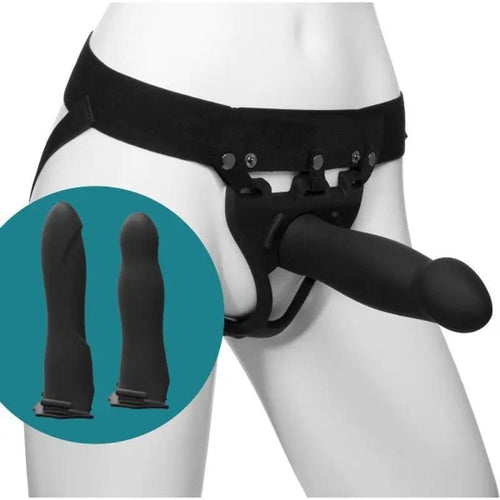 Be Ready 4 Pc -  7in, 7.5in, 8in Hollow Silicone Strap-On Set Body Extension Discreet Intimate Essentials.