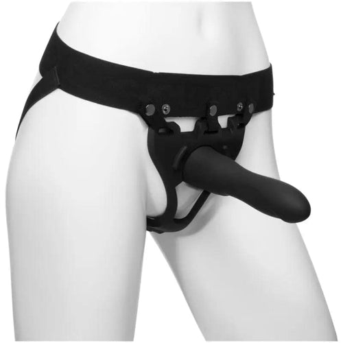 Be Strong 7.5in Slim Dong 2 Pc Hollow Silicone Strap-On Set Body Extension Discreet Intimate Essentials.