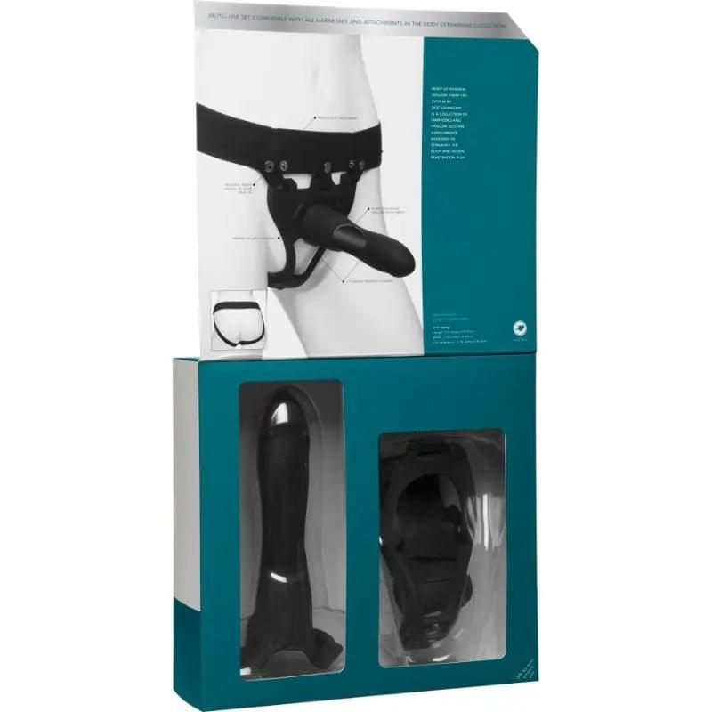 Be Strong 7.5in Slim Dong 2 Pc Hollow Silicone Strap-On Set Body Extension Discreet Intimate Essentials.
