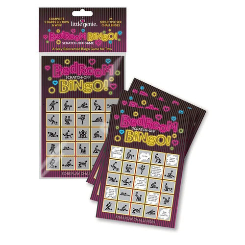 Bedroom Bingo - Foreplay Scratcher Card Little Genie Discreet Intimate Essentials.