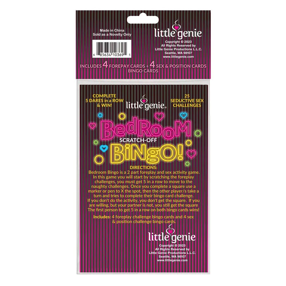 Shop affordable quality Bedroom Bingo - Foreplay Scratcher Card - Discreet Intimate Essentials - GAMES - Little Genie