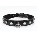 Bling Vixen Leather Choker w Clear Rhinestones Master Series Discreet Intimate Essentials.