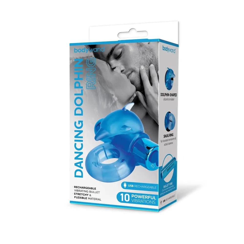 Bodywand Rechargeable Dancing Dolphin Ring -  USB Rechargeable Vibrating Cock Ring Bodywand Discreet Intimate Essentials.