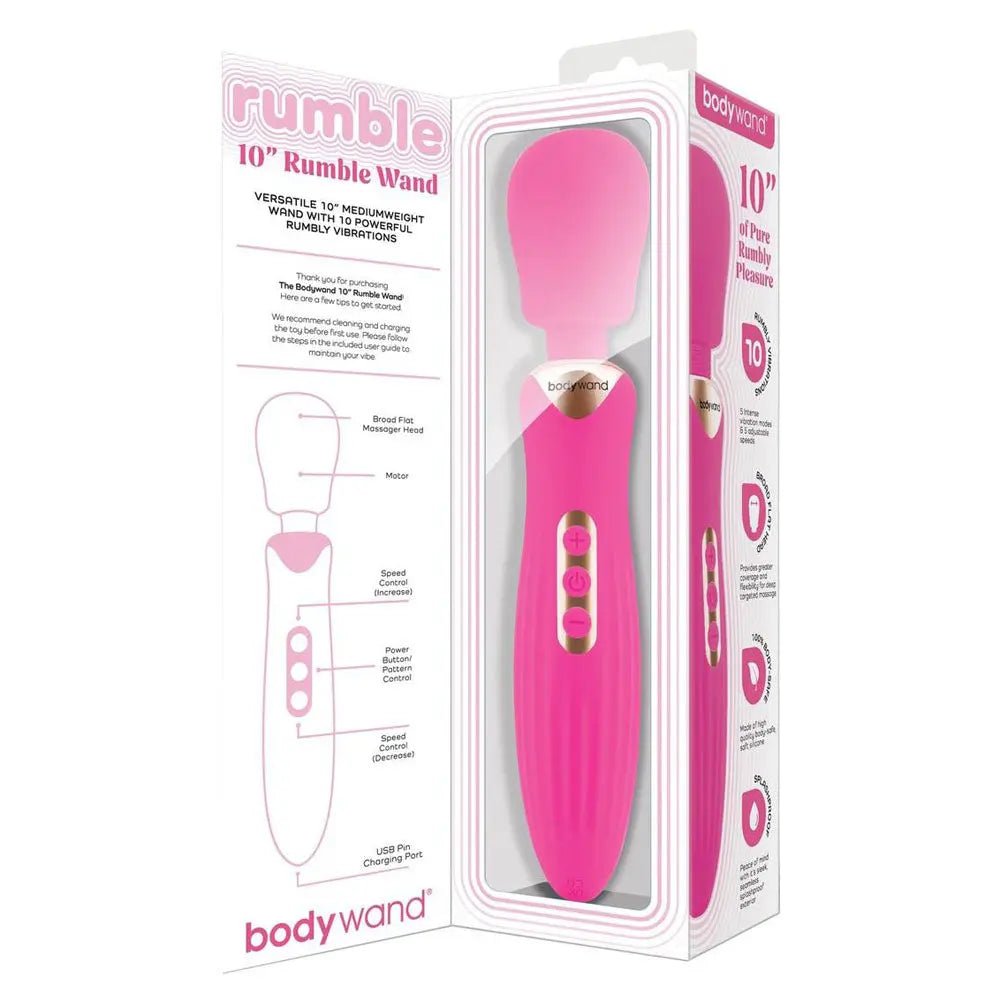 Shop affordable quality Bodywand RUMBLE WAND 10 Inch - Hot 24 cm USB Rechargeable Massage Wand - Discreet Intimate Essentials - VIBRATORS - Bodywand