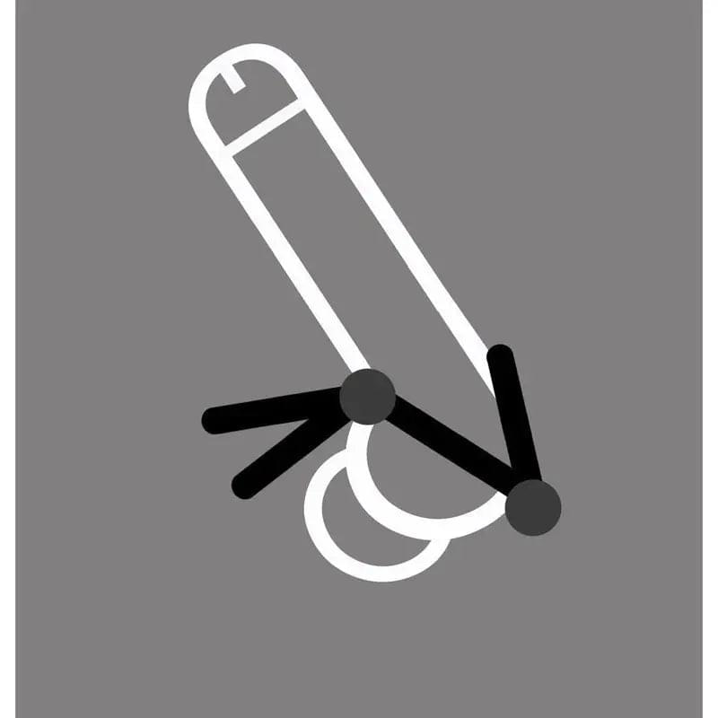 Boneyard Cock Leash Double -  Adjustable Cock Lasso Ring C1 Releasing Discreet Intimate Essentials.