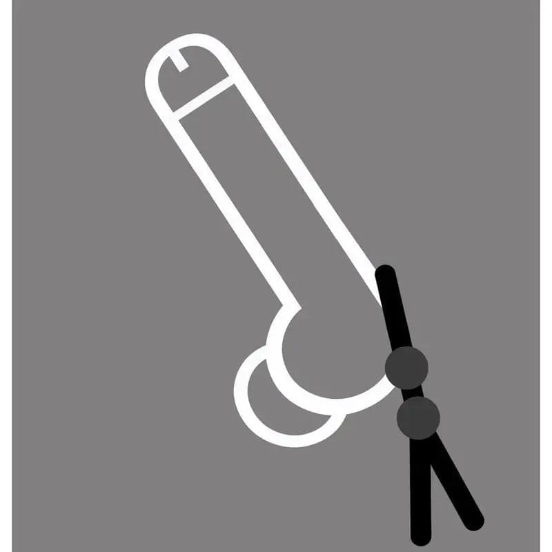 Boneyard Cock Leash Double -  Adjustable Cock Lasso Ring C1 Releasing Discreet Intimate Essentials.